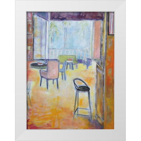 Sunroom White Modern Wood Framed Art Print by Marie, Susanne