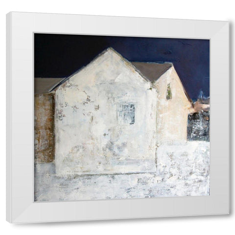 Winter White White Modern Wood Framed Art Print by Marie, Susanne