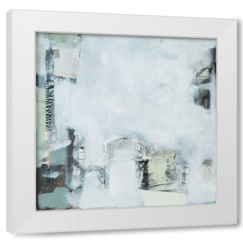 Shades of Grey White Modern Wood Framed Art Print by Marie, Susanne