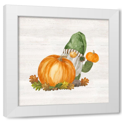 Fall Gnomes I White Modern Wood Framed Art Print by Reed, Tara