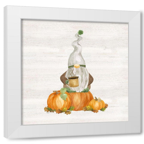 Fall Gnomes V White Modern Wood Framed Art Print by Reed, Tara