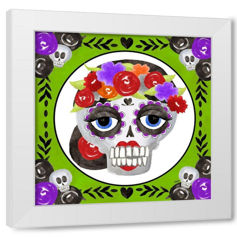 Day of the Dead I White Modern Wood Framed Art Print by Reed, Tara