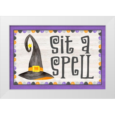 Sit a Spell Sentiment landscape III-Sit a Spell White Modern Wood Framed Art Print by Reed, Tara
