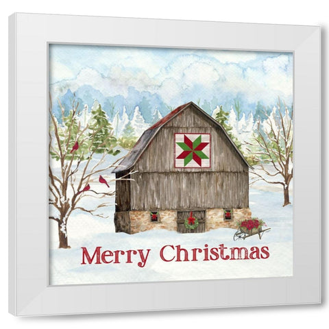 Christmas Barn I White Modern Wood Framed Art Print by Reed, Tara