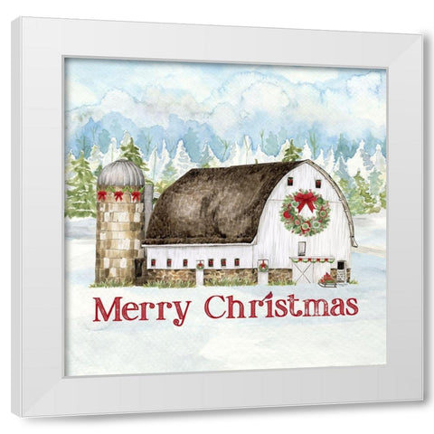 Christmas Barn IV White Modern Wood Framed Art Print by Reed, Tara