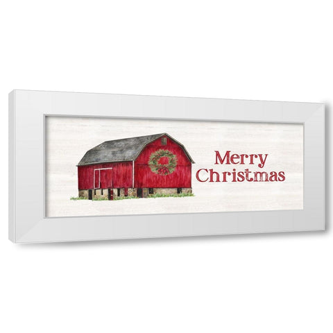 Christmas Barn panel III White Modern Wood Framed Art Print by Reed, Tara