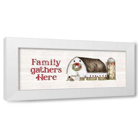 Christmas Barn panel IV White Modern Wood Framed Art Print by Reed, Tara