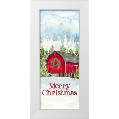 Christmas Barn vertical II White Modern Wood Framed Art Print by Reed, Tara