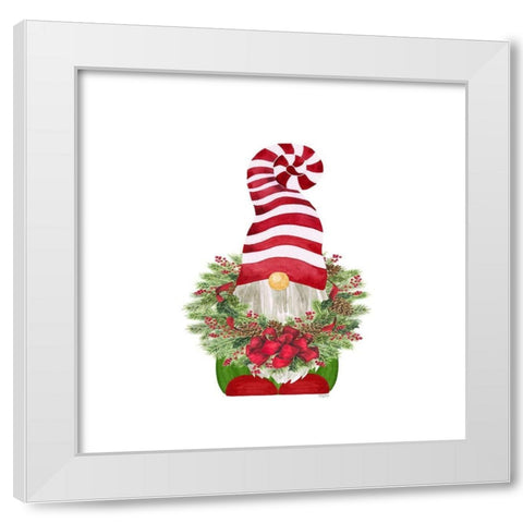 Gnome for Christmas icon I White Modern Wood Framed Art Print by Reed, Tara