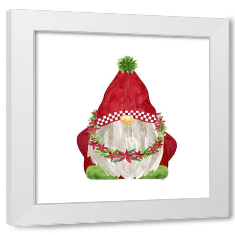 Gnome for Christmas icon II White Modern Wood Framed Art Print by Reed, Tara