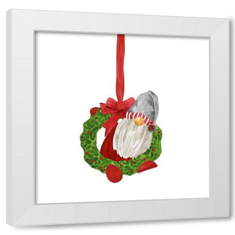 Gnome for Christmas icon III White Modern Wood Framed Art Print by Reed, Tara