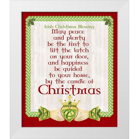 Irish Christmas portrait II-Christmas Blessing White Modern Wood Framed Art Print by Reed, Tara