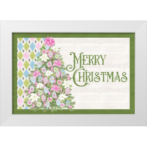 Vintage Christmas landscape II-Merry Christmas White Modern Wood Framed Art Print by Reed, Tara