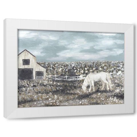 Black Creek Stable White Modern Wood Framed Art Print by Bryan, Kathleen