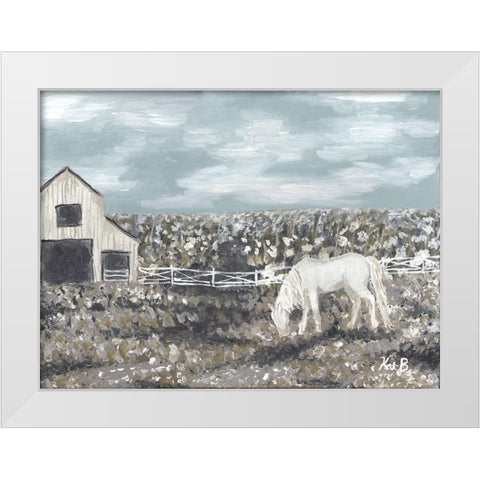 Black Creek Stable White Modern Wood Framed Art Print by Bryan, Kathleen