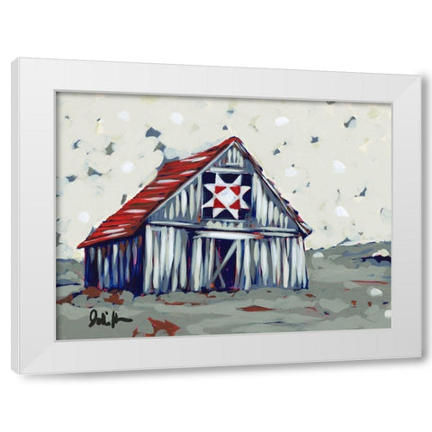 Farm Pop Barn II-Quilt White Modern Wood Framed Art Print by Augustine, Jodi