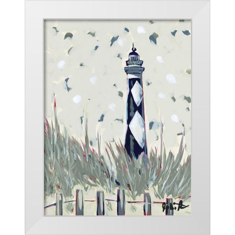 Pop Lighthouse I White Modern Wood Framed Art Print by Augustine, Jodi