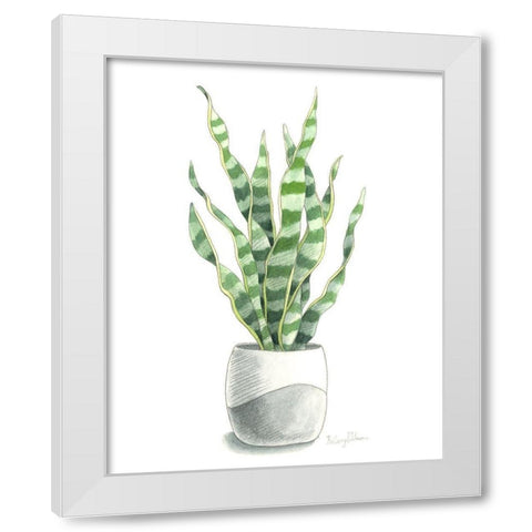 Potted Exotics I White Modern Wood Framed Art Print by Wilson, Kelsey