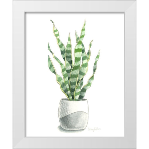Potted Exotics I White Modern Wood Framed Art Print by Wilson, Kelsey