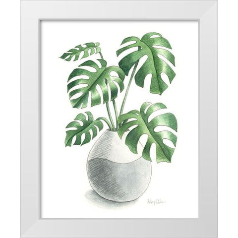Potted Exotics II White Modern Wood Framed Art Print by Wilson, Kelsey