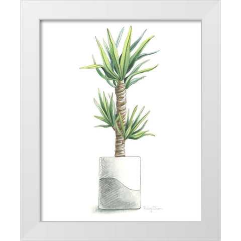 Potted Exotics III White Modern Wood Framed Art Print by Wilson, Kelsey