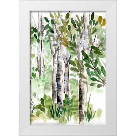 Birch Forest II White Modern Wood Framed Art Print by Chapman, Marcy