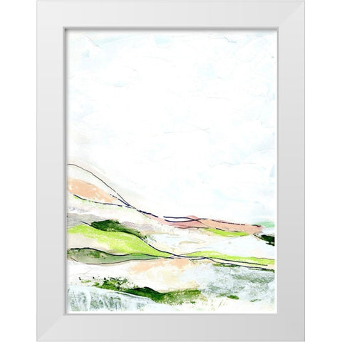Minimal Landscape green I White Modern Wood Framed Art Print by Chapman, Marcy