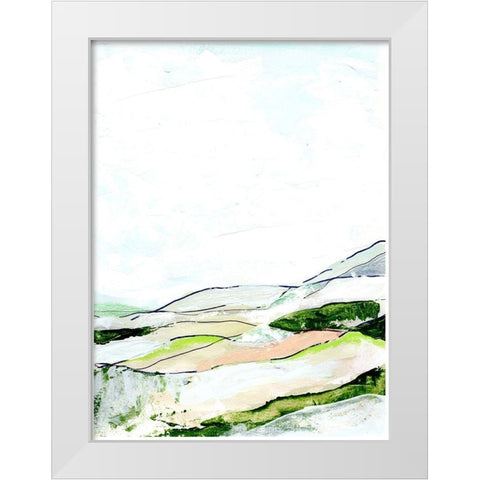 Minimal Landscape green II White Modern Wood Framed Art Print by Chapman, Marcy