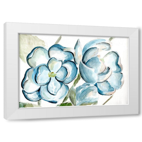 Morning Magnolias White Modern Wood Framed Art Print by Chapman, Marcy