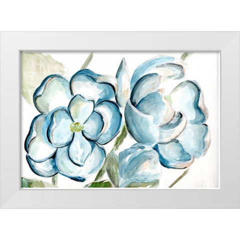 Morning Magnolias White Modern Wood Framed Art Print by Chapman, Marcy