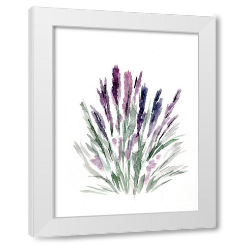 Lavender White Modern Wood Framed Art Print by Chapman, Marcy