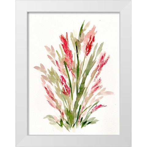 Pink Lavender White Modern Wood Framed Art Print by Chapman, Marcy