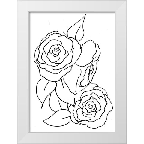 Hand Sketch Roses II White Modern Wood Framed Art Print by Chapman, Marcy