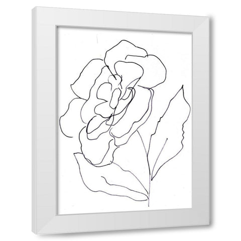 Hand Sketch Magnolia II White Modern Wood Framed Art Print by Chapman, Marcy
