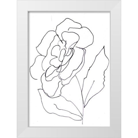 Hand Sketch Magnolia II White Modern Wood Framed Art Print by Chapman, Marcy