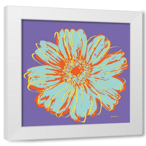 Flower Pop Art VI White Modern Wood Framed Art Print by Cusson, Marie Elaine