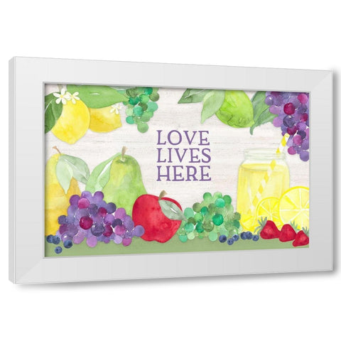 Life is Sweet sentiment landscape II-Love Lives White Modern Wood Framed Art Print by Reed, Tara