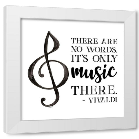 Moved by Music III-Vivaldi White Modern Wood Framed Art Print by Reed, Tara