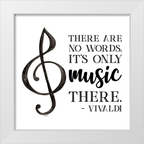 Moved by Music III-Vivaldi White Modern Wood Framed Art Print by Reed, Tara