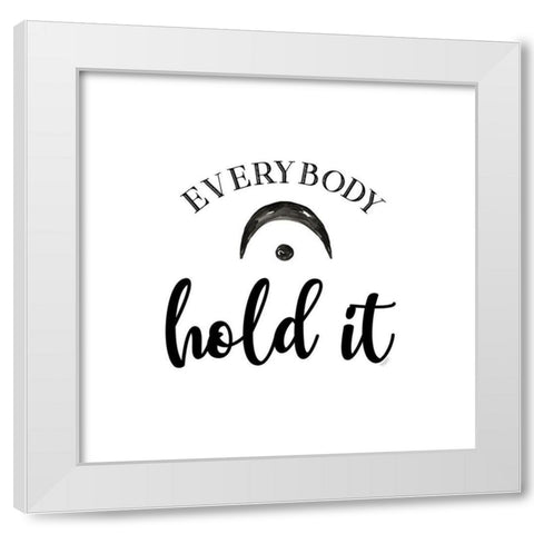 Moved by Music IV-Hold it White Modern Wood Framed Art Print by Reed, Tara