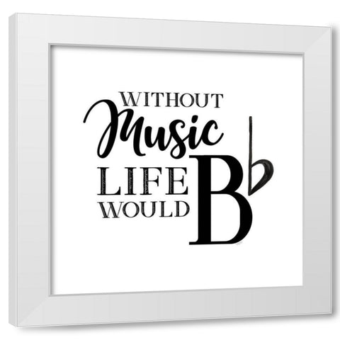 Moved by Music V-Be Flat White Modern Wood Framed Art Print by Reed, Tara