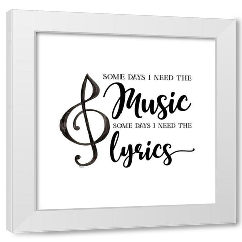 Moved by Music IX-Some Days White Modern Wood Framed Art Print by Reed, Tara