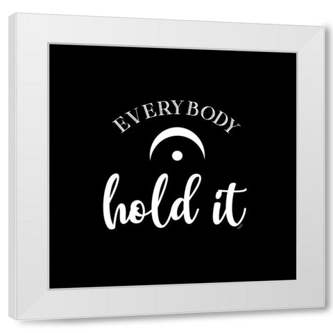 Moved by Music black IV-Hold it White Modern Wood Framed Art Print by Reed, Tara