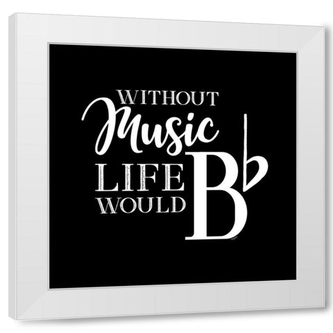 Moved by Music black V-Be Flat White Modern Wood Framed Art Print by Reed, Tara