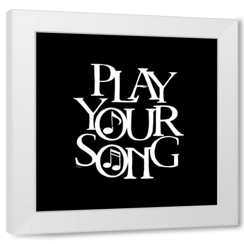 Moved by Music black VIII-Your Song White Modern Wood Framed Art Print by Reed, Tara