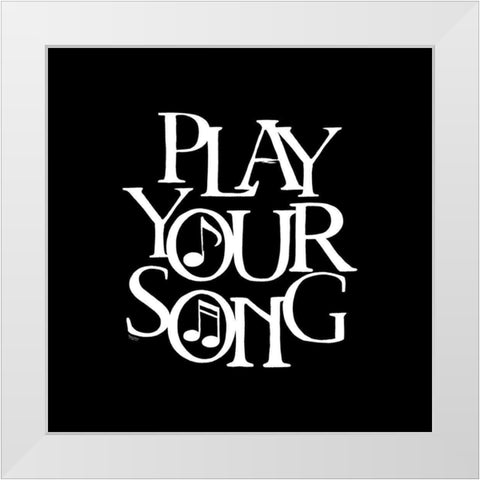 Moved by Music black VIII-Your Song White Modern Wood Framed Art Print by Reed, Tara