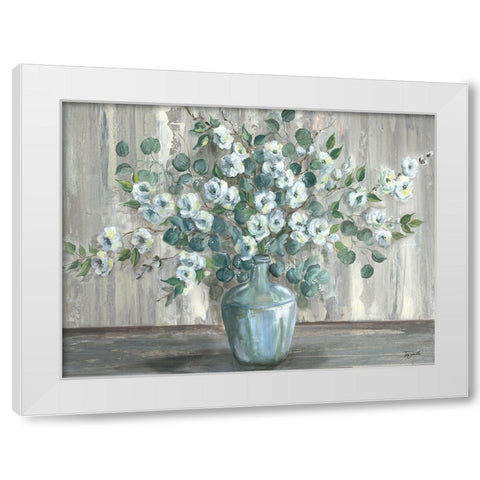 Apple Blossom Jug White Modern Wood Framed Art Print by Tre Sorelle Studios