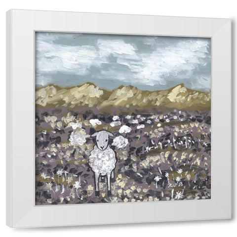 Black Creek  Field White Modern Wood Framed Art Print by Bryan, Kathleen