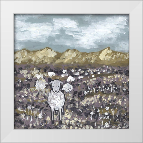 Black Creek  Field White Modern Wood Framed Art Print by Bryan, Kathleen