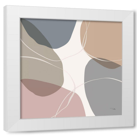 Down  to Earth dusty V White Modern Wood Framed Art Print by PELA